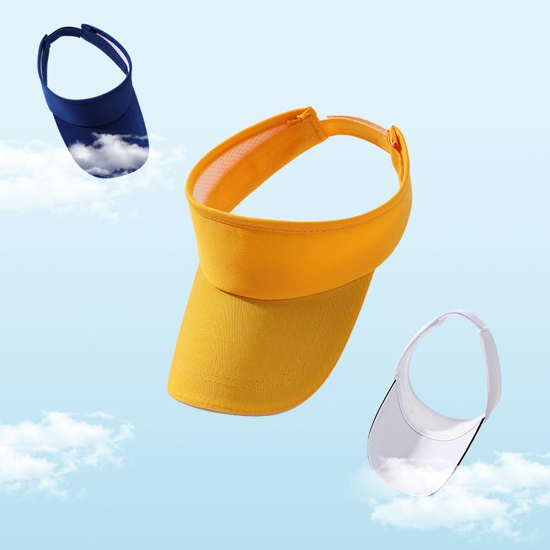 Customized Logo Fashion Sport Golf Visor Outdoor Sunshade Hollow Top Sun Hat