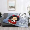 Coperta Mafalda Stampata 3D Morbido Pile di Flanella Calda Cartoni Animati Coperte Plaid per Casa Camera da Letto Divano Copriletti