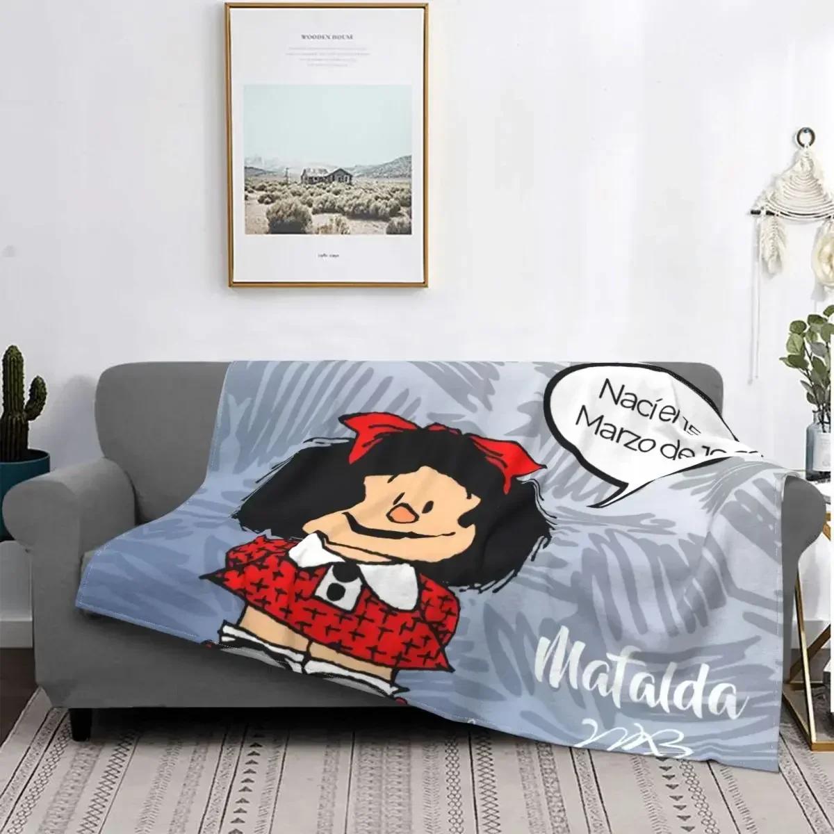 

Одеяло Love Mafalda с 3D-принтом, мягкое, фланелевое, флисовое, теплое, с героями мультфильмов, для дома, спальни, дивана, покрывала 30x40in