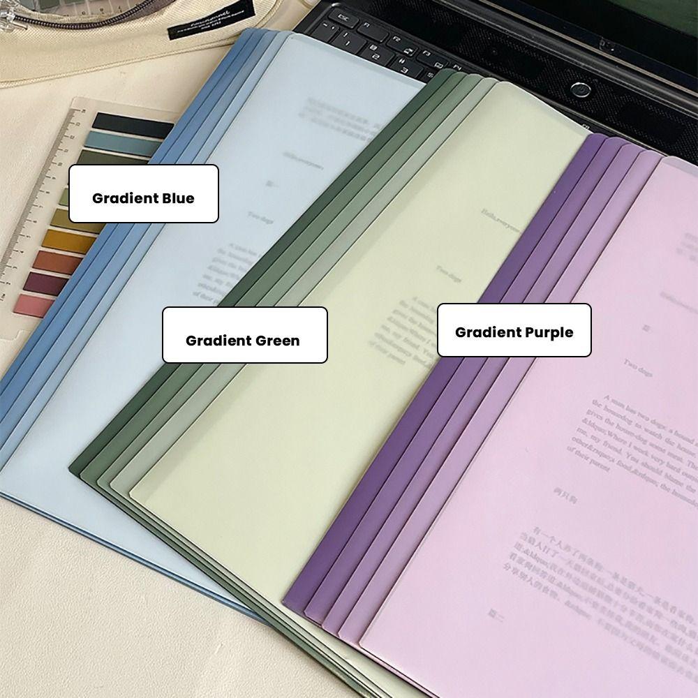 5PCS/Set L-shaped A4 File Folder Gradient Color Document Folder Test Paper Clamp  Business