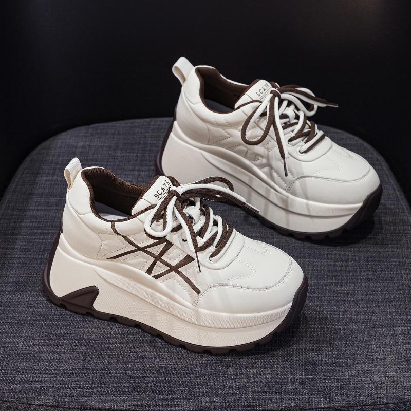 Autumn Women's Shoes Shoes Heightened Casual Fashion Bread Shoes Versatile Platform Female Students