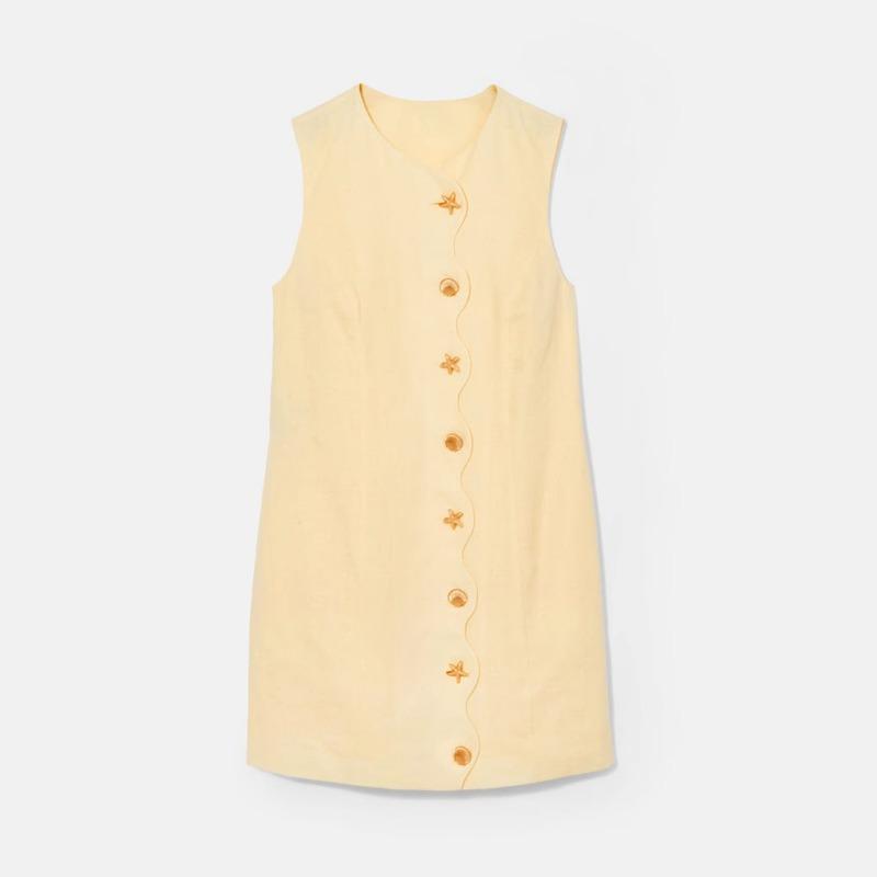 Elegant Summer Women's Dress with Slim Buttons and A Small Design