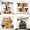 New Funny Pumpkin Print Pillowcase Halloween Home Sofa Decoration Cushion Cover Bedside Pillow