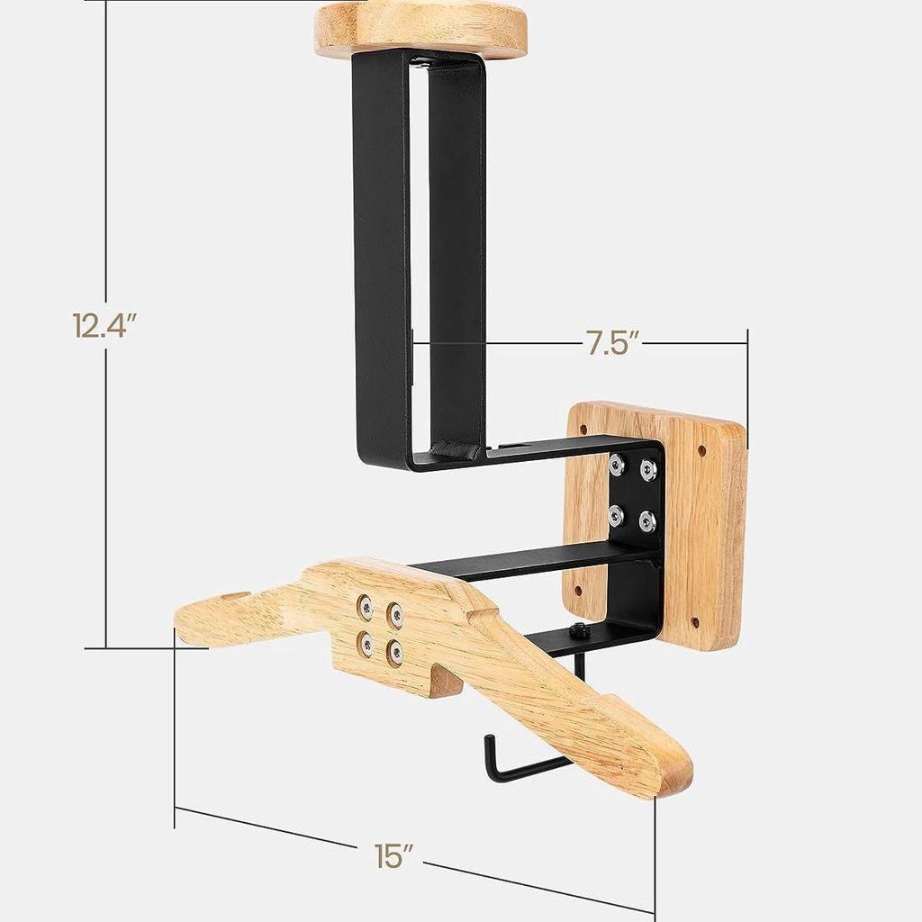 Wooden Wall-Mounted Tactical Equipment and Helmet Storage Rack
