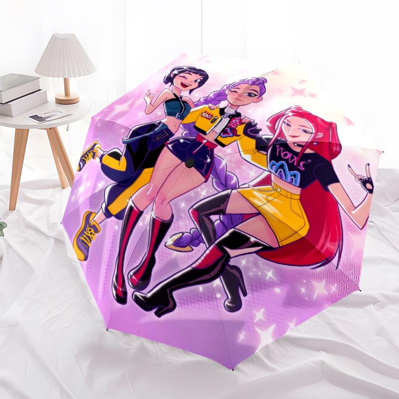 1pc KPop Demon Hunters17 Umbrella, Sun Protection, And UV Shielding. It Has Eight Sturdy Ribs for Outdoor Use And Perfect Gift