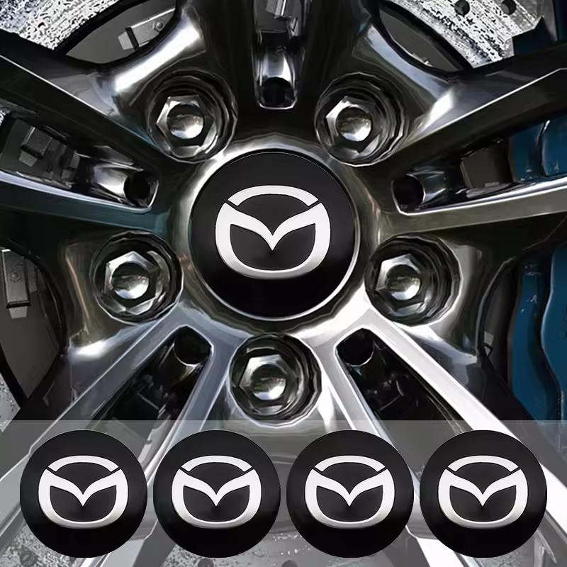 4pcs 56/60mm Car Wheel Center Hub Caps Rim Cover For Mazda 2 3 5 6 323 626 CX3 CX5 CX30 Demio Atenza Axela MX3 MX5 RX8 Accessory