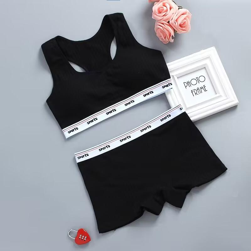 Studenci dojrzewania biustonosza kamizelka biustonosz majtki nastolatki dziewczyny bielizna bawełniana zestawy bielizny