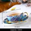 Phoenix Bone China Cup&saucer Exquisite Gold-plated Coffee Mug Dining Table Milk Mugs Afternoon Tea Teacup Fruits Juice Cup