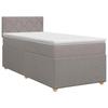 Box Spring Bed with Mattress and Headboard Taupe 80 X 200 Cm Fabric