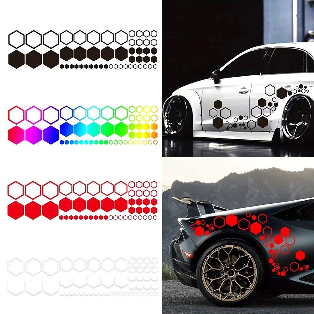 DIY Car Modification Car Decals Trims Waterproof Vinyl Hexagon Honeycomb Decals