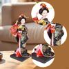 Poupée Geisha Japonaise Ethnique de 23 cm Figurine de Collection, Statue de Fille en Kimono Vintage pour Table