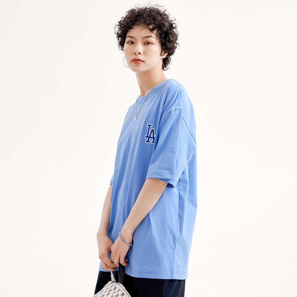 New MLB T Shirt Unisex Light Cobalt Blue 3ATSM0233-07CBL