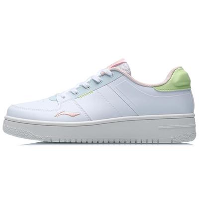 Li Ning Oneplay Elegance Slip Resistant, Breathable, Lightweight Low Top Skateboard Shoes Women's Green White AGCR190-3