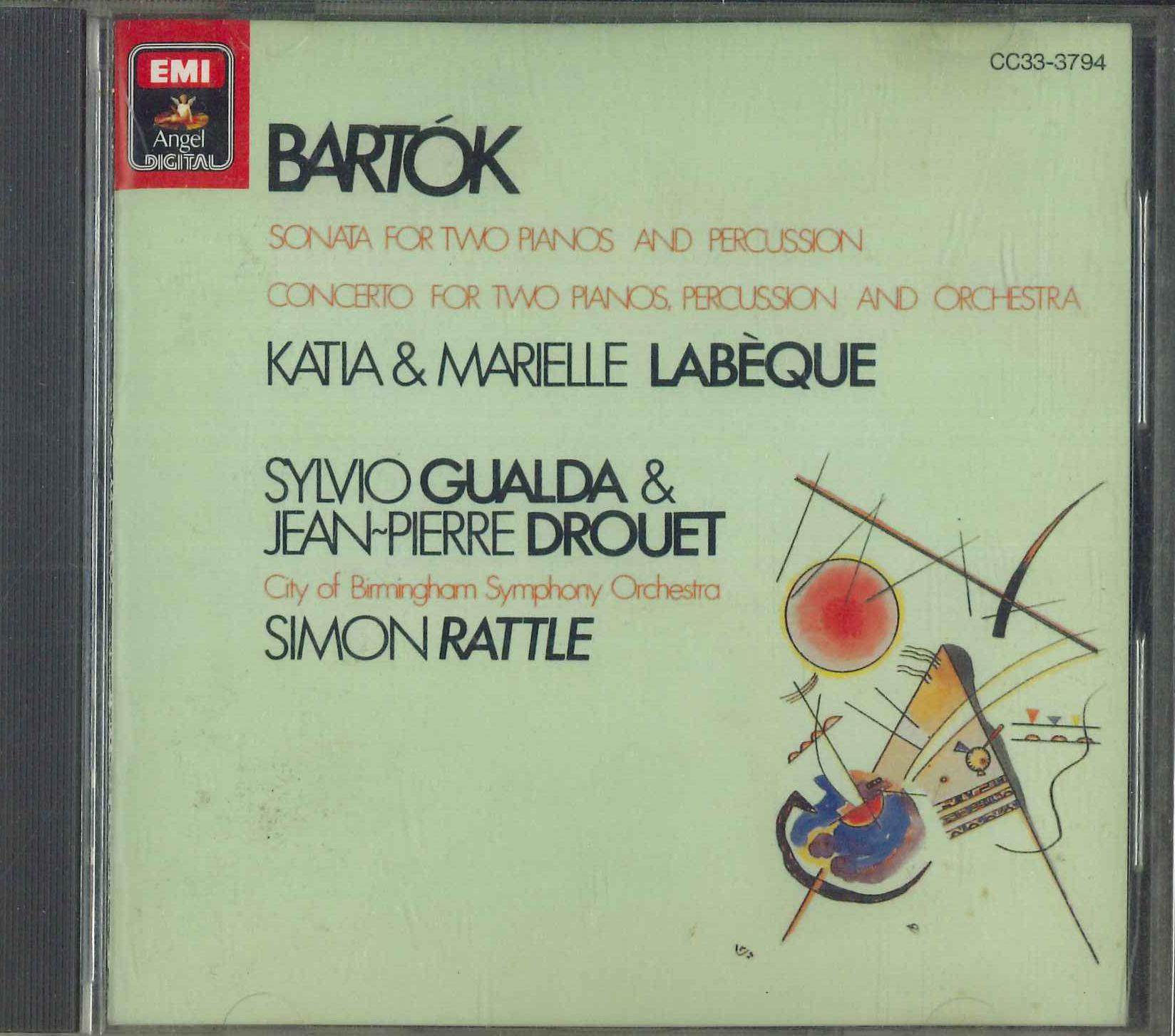 

CD Bartok Concerto for two pianos and CC333794 EMI 1988 Japan Classical Used