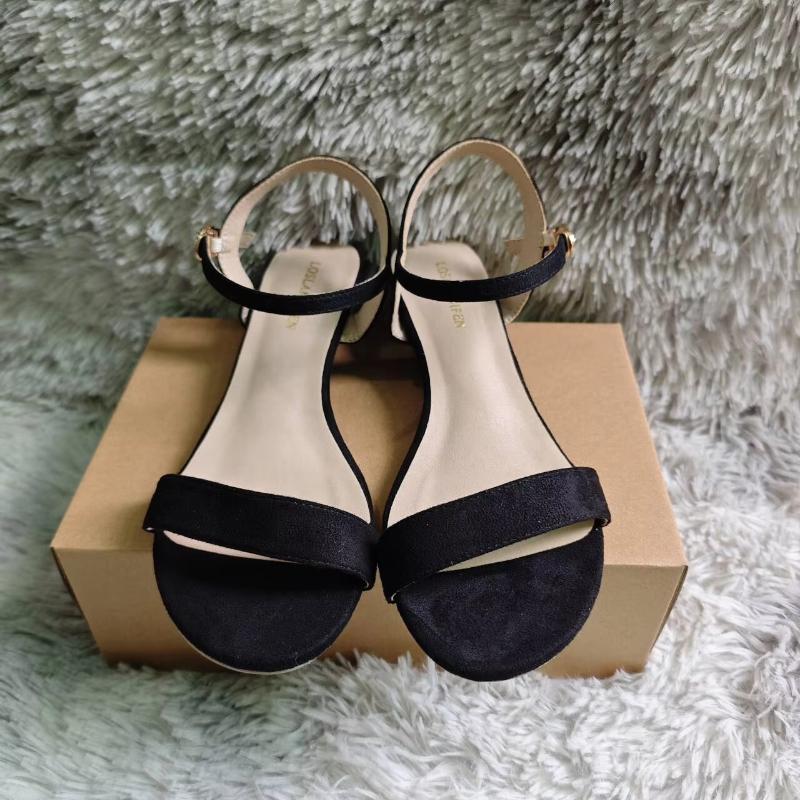 Sandali con zeppa da donna estivi casual con tacco basso open toe comodi con cinturino alla caviglia sandali con tacco alto scarpe da festa da sposa