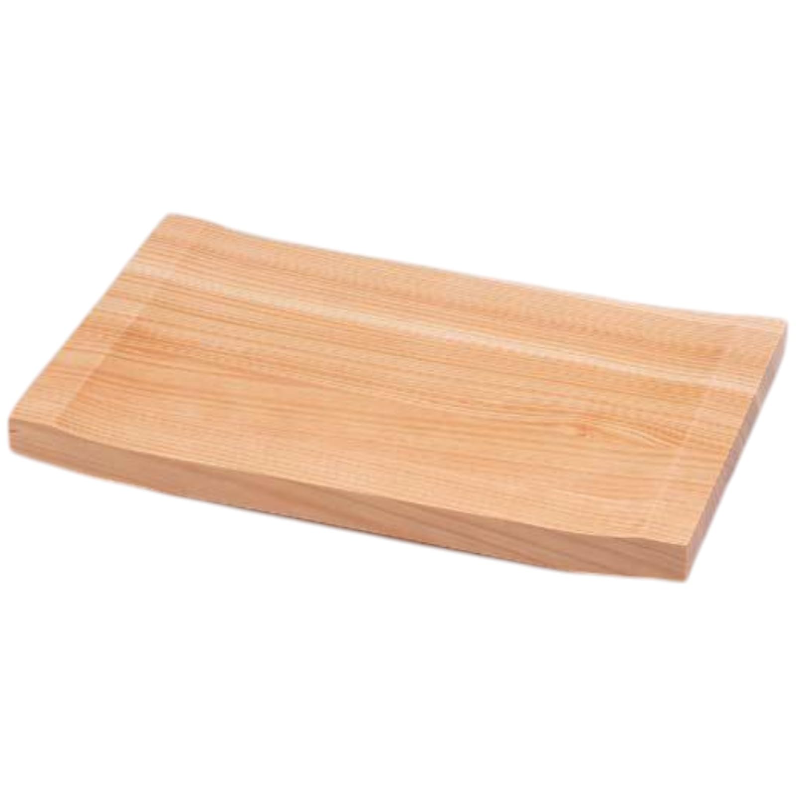 

Premium Nigiri Sushi Hinoki Wood with a Solid Rim Made in Japan J-Kitchens Plate, 8-inch (Medium), Shatter-Resistant,