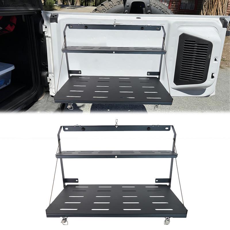 

Ford Bronco (2021-2024) Trunk Tailgate Folding Storage Rack & Small Workbench Table Yes чёрный