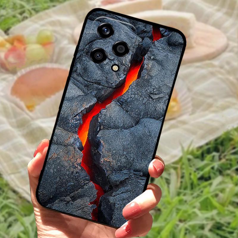 For Honor 200 Lite Case Cover Honor200 Lite Silicone Soft Marble Black Bumper Funda Coque for Honor 200 Lite 5G Full Protective