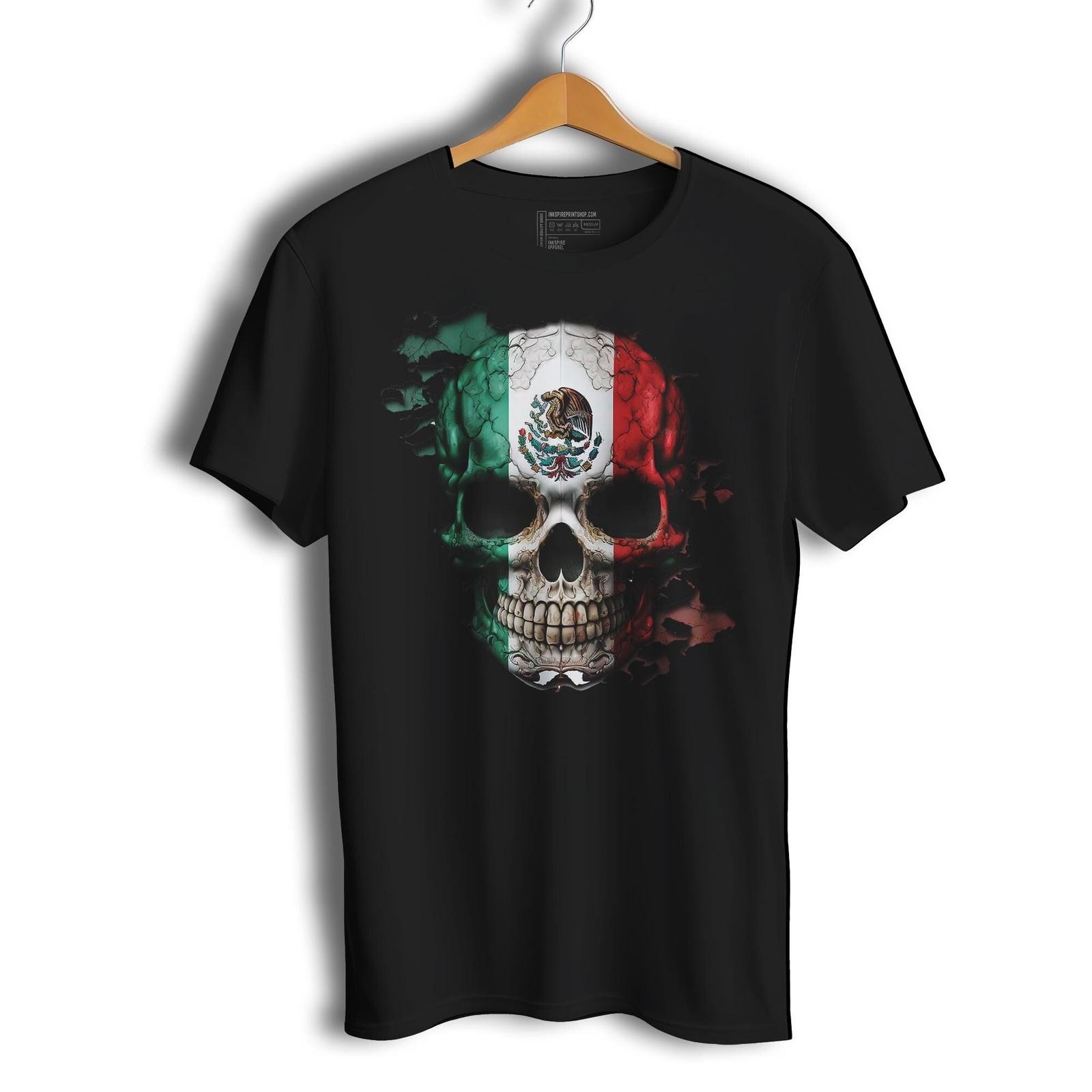 Mexican Flag Skull 2.0 Short Sleeve T-Shirt- Playera De Mexico S разноцветный