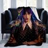 1pc, Add a Touch of Gothic Charm with Our Home Decor Blanket: Perfect Gift for Fans! Flannel Throw, Ideal for Bedroom, Living Room, Travel, Camping, C