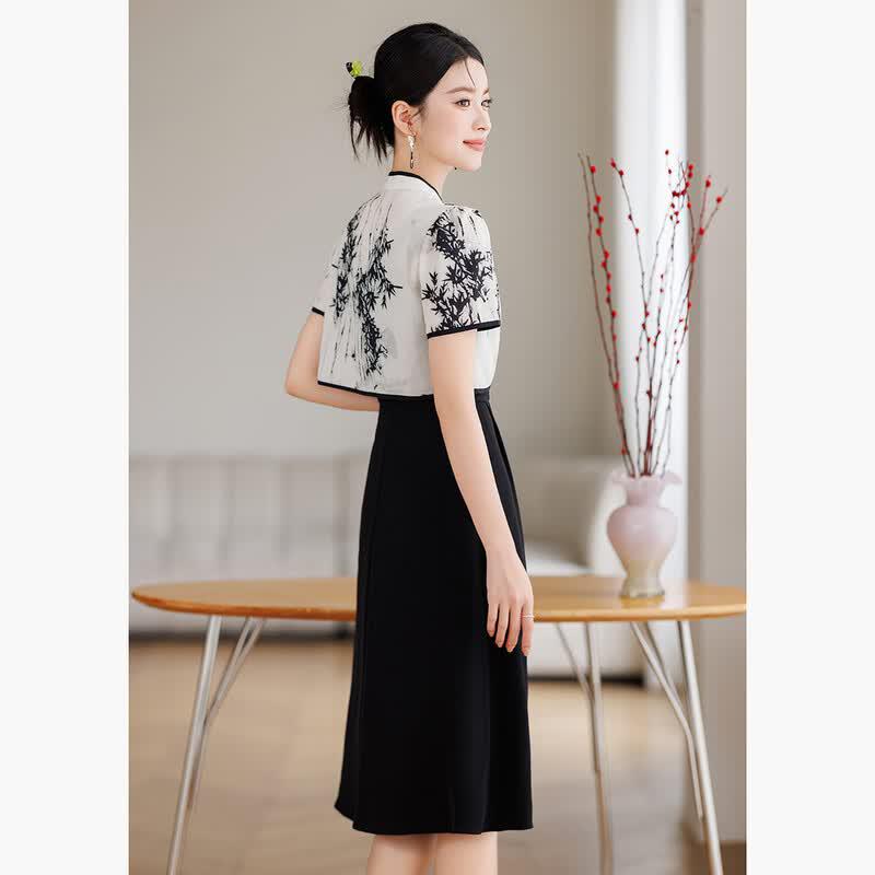D.F.DEAR New Chinese Style Pankou Dress Set