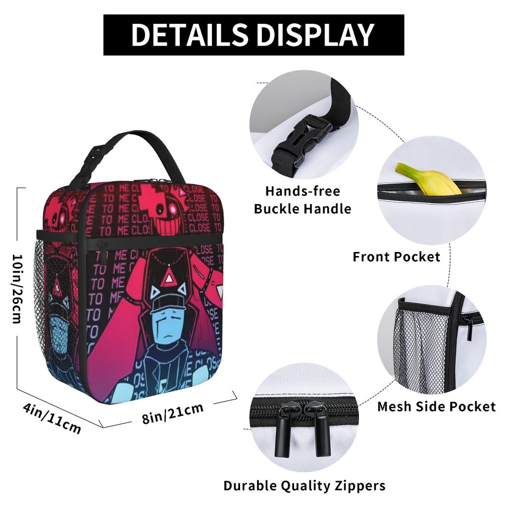 Forsakens Lunch Bag  Kawaii Lunch Box School Portable Zipper Thermal Tote Handbags For Child Waterproof Print Cooler Bag