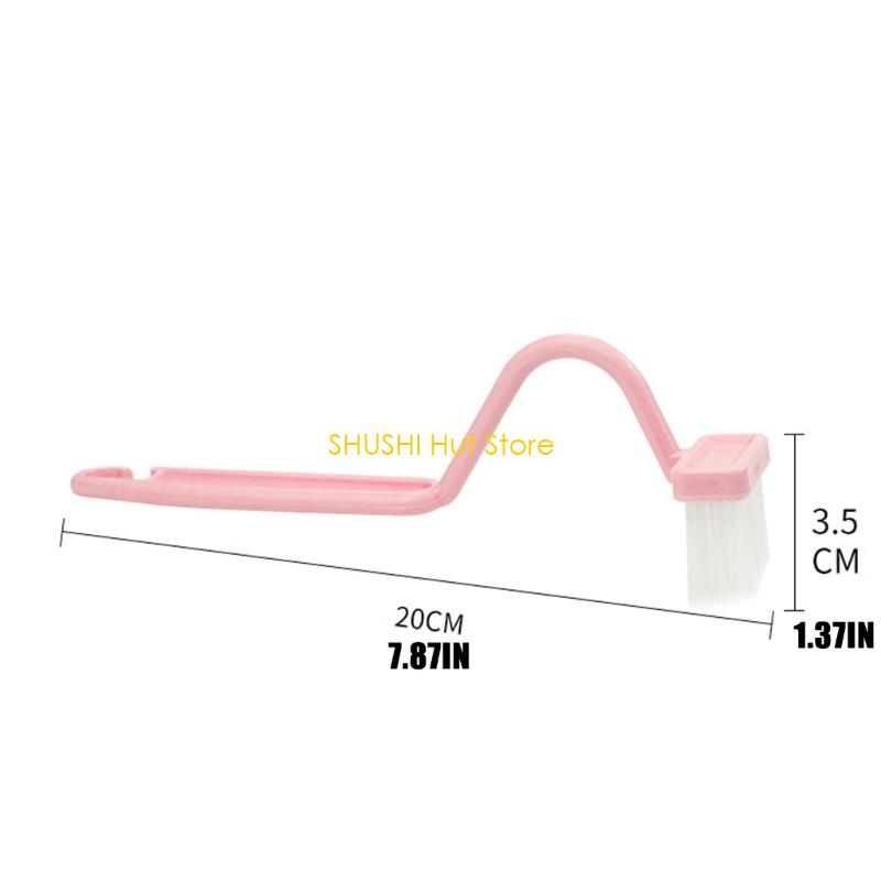 Flexible S Bend Toilet Cleaning Brush Tool Set 3 Assorted Hues Plastic Material D57B
