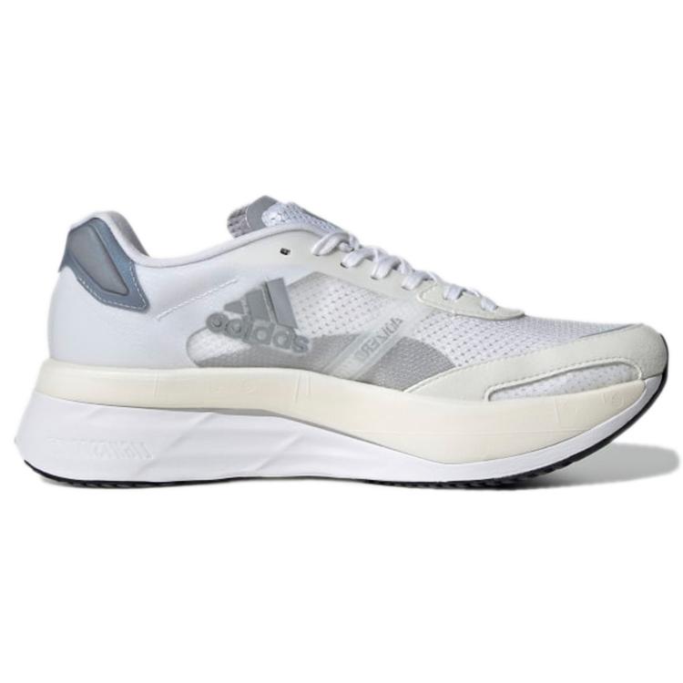 New Adidas Adizero Boston 10 'White Silver Metallic' Women's GY0907