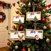 Money Gift Holder for Christmas Tree 2Pcs Hanging Ornament Cash, Wooden Xmas Decorative Cash Storage Decoration, Reusable Box Holiday Party