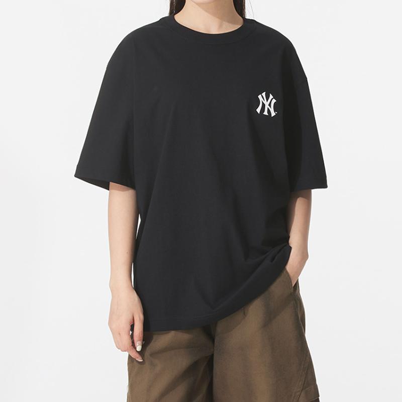 New MLB MONOGRAM Collection New York Yankees 25SS T Shirt Unisex Black 3ATSB7053-50BKS