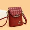 Fashionable Diamond Korean Women's Shoulder Bag Luxury Retro Ins Women's Mobile Phone Bag Large Capacity Portable Small Shoulder Bag