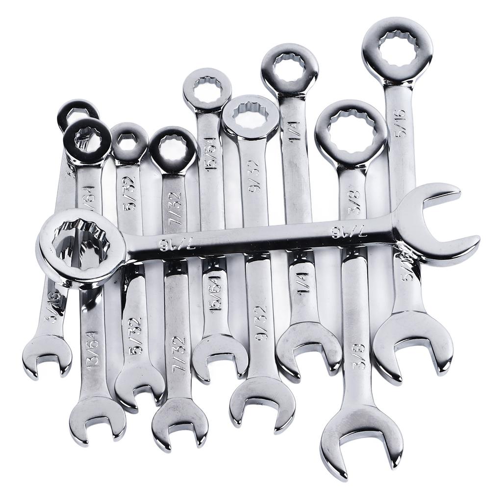 10PCS Mini Maulschlüssel-Set Stahl Zoll Gabelschlüssel Kleines Schraubenschlüssel-Set zum Reparieren Montieren