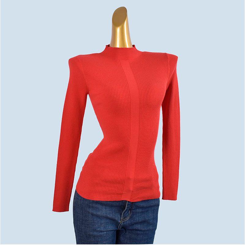 Quality Half Turtleneck Knitwear Female 2025 Spring and Autumn New Arrival Silm Slim Looking Inner Wear Base All-Matching Long Sleeve Top