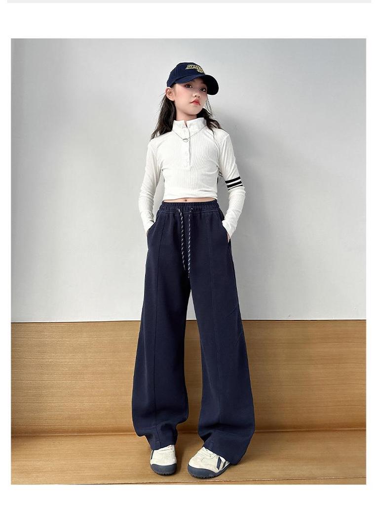 2025 Wiosna i Jesień Modne Spodnie Casualowe dla Dziewcząt - Długie Spodnie dla Dzieci Średnich i Dużych