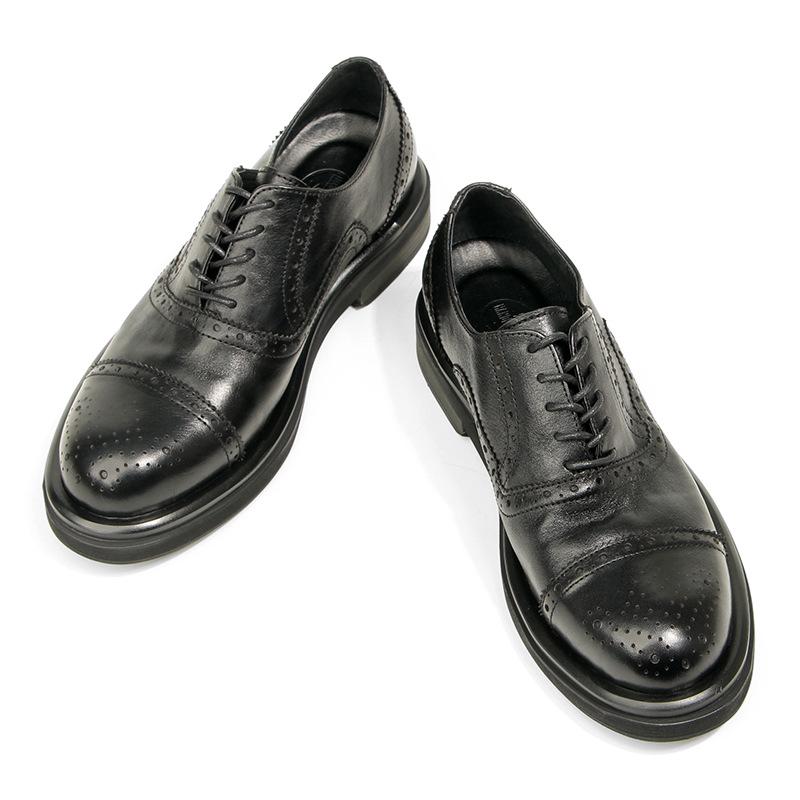 66-12 Brock Carved Men'S Shoes Fashion Casual Leather Shoes First Layer Cowhide Retro Handmade Old Platform Shoes