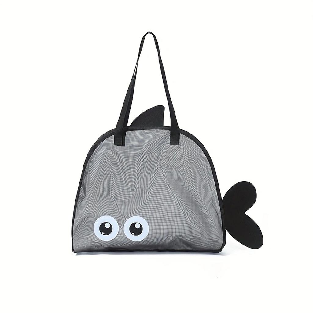 Netz-Strandtasche, Große Strandtasche mit Tasche für die Familie, Pooltasche für Spielzeug & Urlaubsutensilien, Strand-Must-Haves Spielzeug Muschel-Taschen