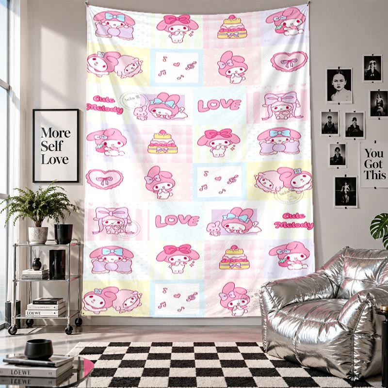 Wall TapestryMy Melody Art Hanging Cloth Decorative Background Cover for Room Decoration