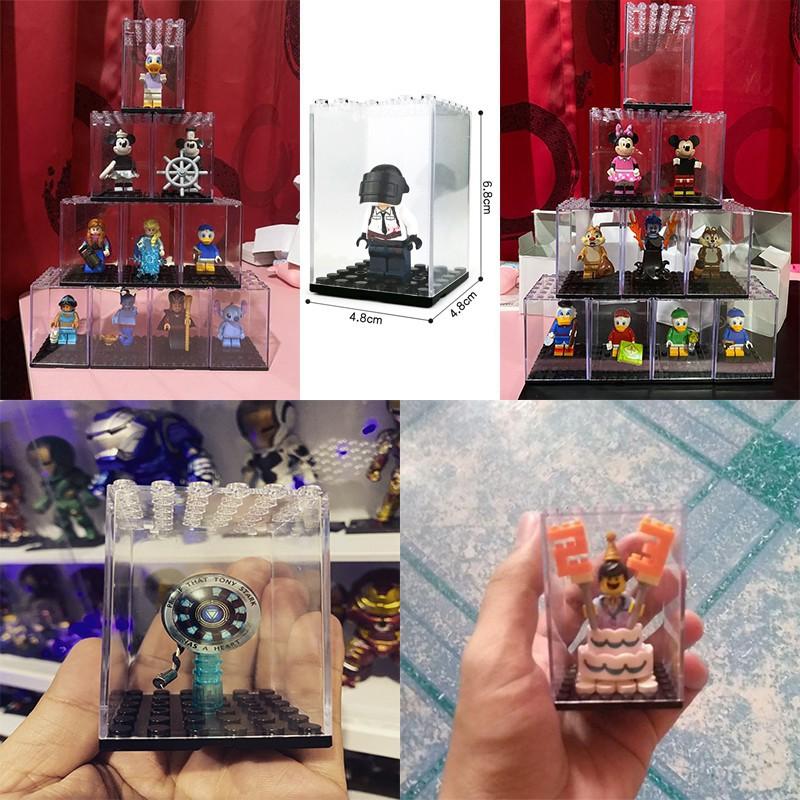 [Spot] 2021 new minifigure display box building blocks mini minifigure dustproof transparent cover display box