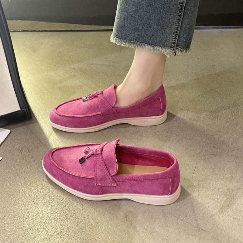 Women Flat Shoes 2025 Summer Suede Slip on Luxury Women's Casual Shoe Retro Light Ladies Walking Fashion Female Loafers Sneakers