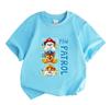 Kids Boys Girls 100% Cotton Crew Neck Short Sleeve T-Shirt, Cute Cartoon Puppy Print Casual Lightweight Soft Summer Daily Wear Tee for Children