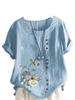Spring and Summer New Pullover Short-sleeved Loose Big Yards Shirt Female