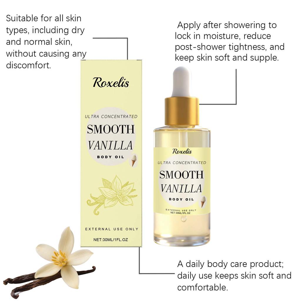 Vanilla Butter Fragrance Body Oil Nourishment Lightweight Moisturizer Leaves Skin Soft Hydrated Radiant Hot-selling Korean Brand