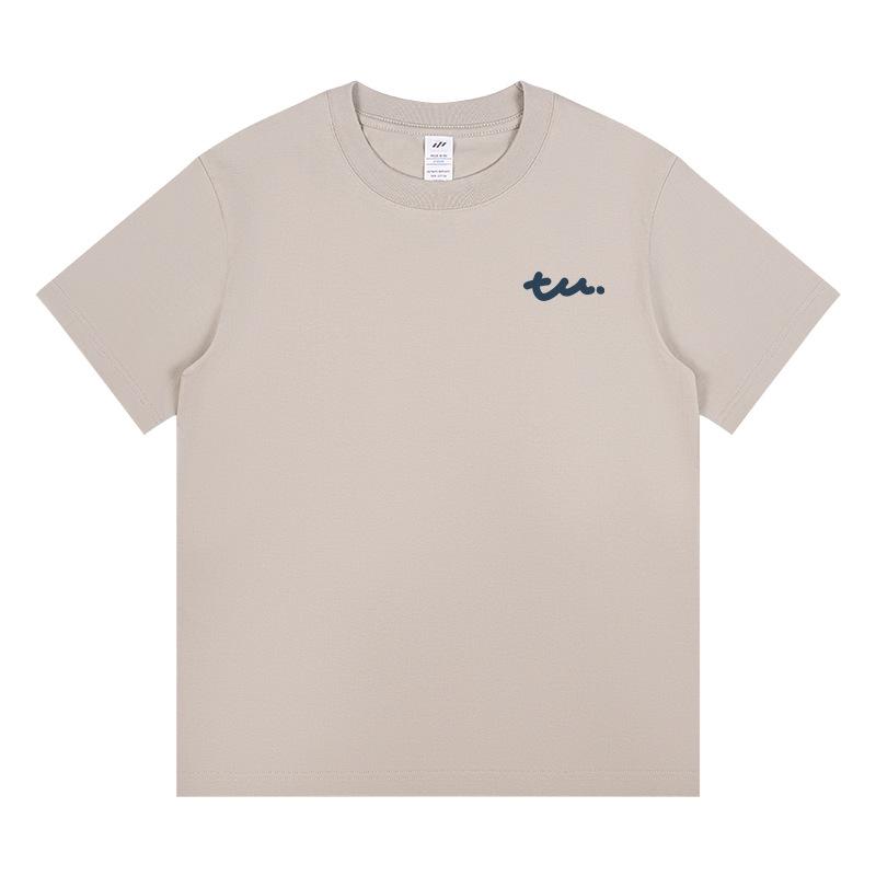 Japanese Minimalist Women's TU Print Cotton T-Shirt - Loose Short Sleeve, Round Neck, Trendy and Versatile Summer Top