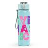 1PC Colorful Gymnastics Letter 750ml Color Plastic Sports Water Bottle Leakproof Flip Straw Lid Suitable for Sports Office Home Use