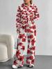 Splicing European And American Autumn And Winter Casual Long-Sleeved Suit Women'S Hooded Sweater Trousers Two-Piece Set
