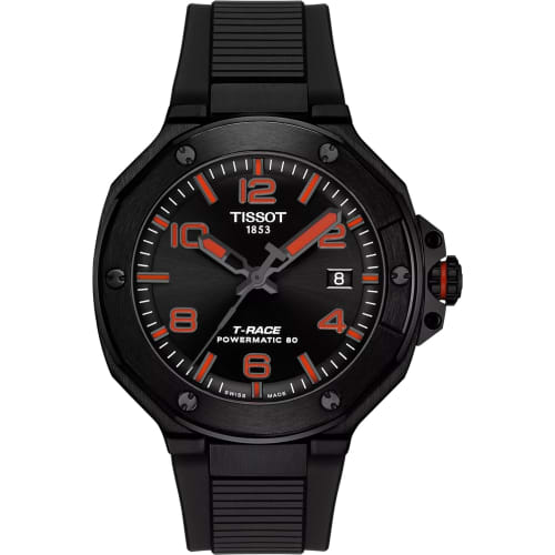 

Tissot T-Race Watch with Silicone Strap and Black Dial, Officially Imported, Model T1418073705700