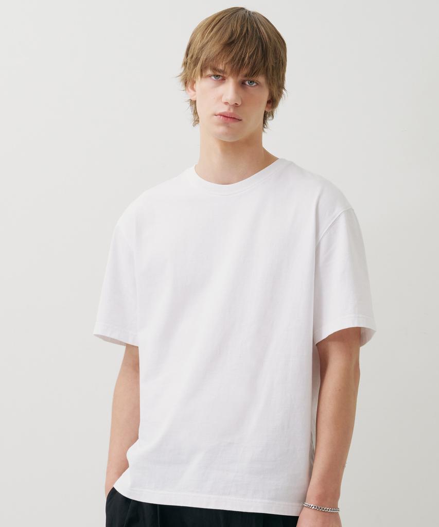 Pildeoseu Basic Back Incision Short-Sleeved T-Shirt White