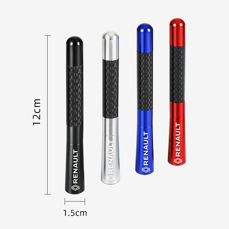2026 Hot For Renault Interior Stickers 12cm Carbon Fiber Car Radio Antenna For Renault Sport Duster Megane 2 3 Accessories 2GSA7
