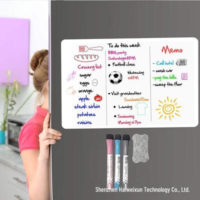 Magnetic Whiteboard Sheet with Rounded Corners - A4 Size for Home & Student Use