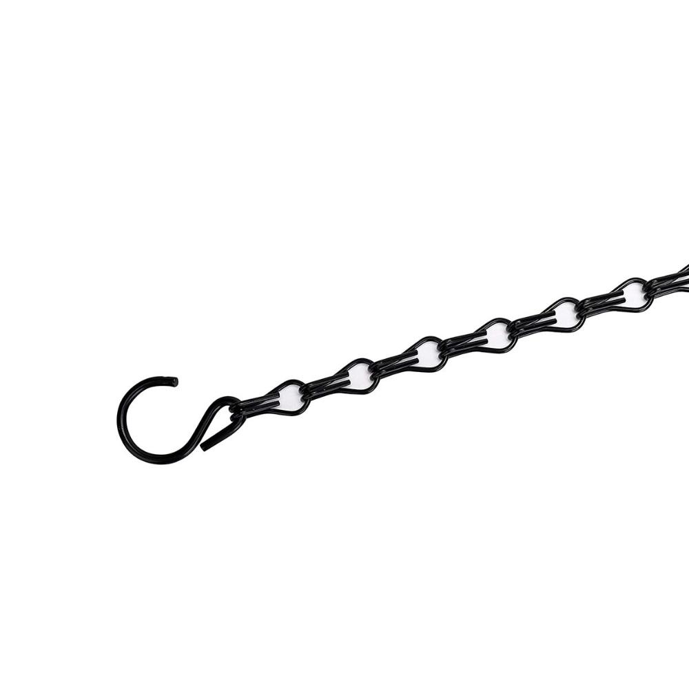14" Hanging Basket Black/Silver Hanging Chain Replacement Plant Hangers 4 Strand Replacement Chains